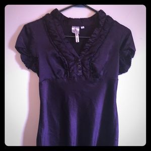 Purple blouse short sleeve